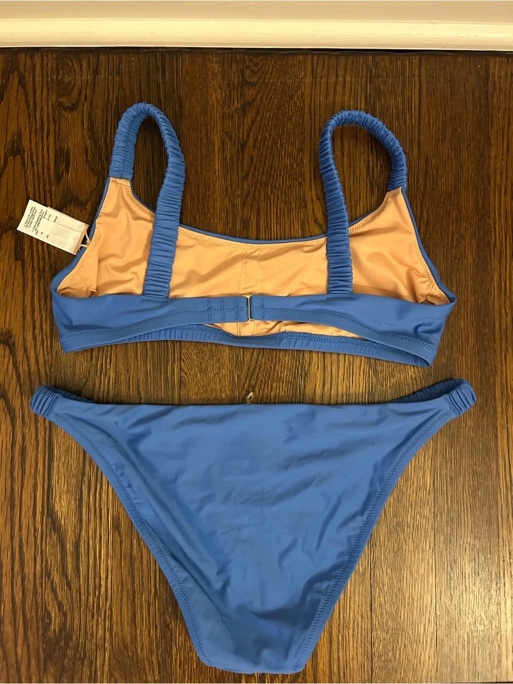 J. Crew Blue Scoop Bralette Bikini Set